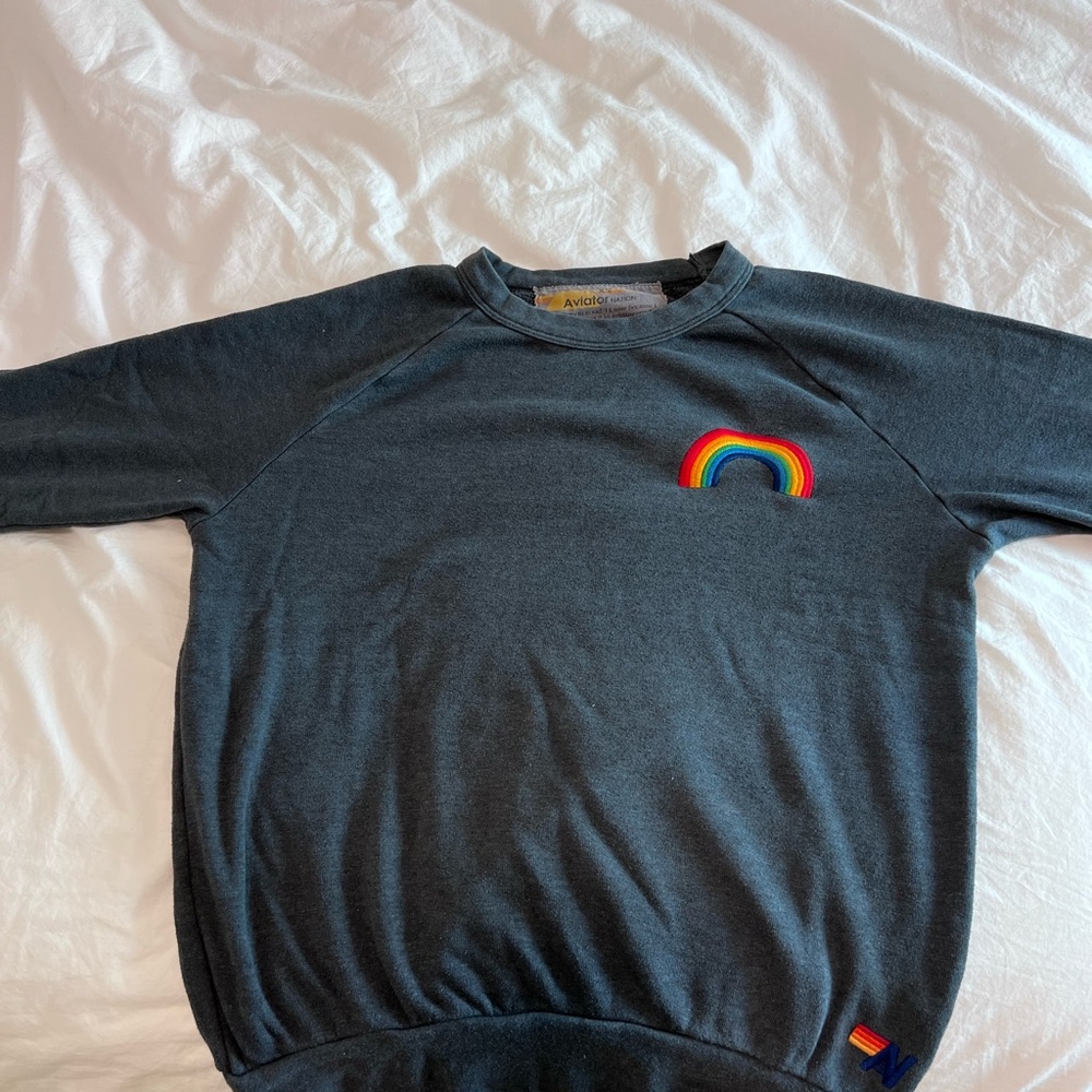 AVIATOR NATION Navy Crewneck/Long Sleeve